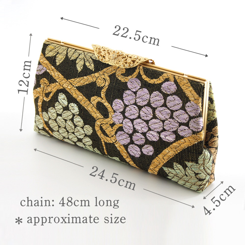パーティーバッグ 2wayクラッチ「ねん金綴錦 ギリシャ葡萄文
