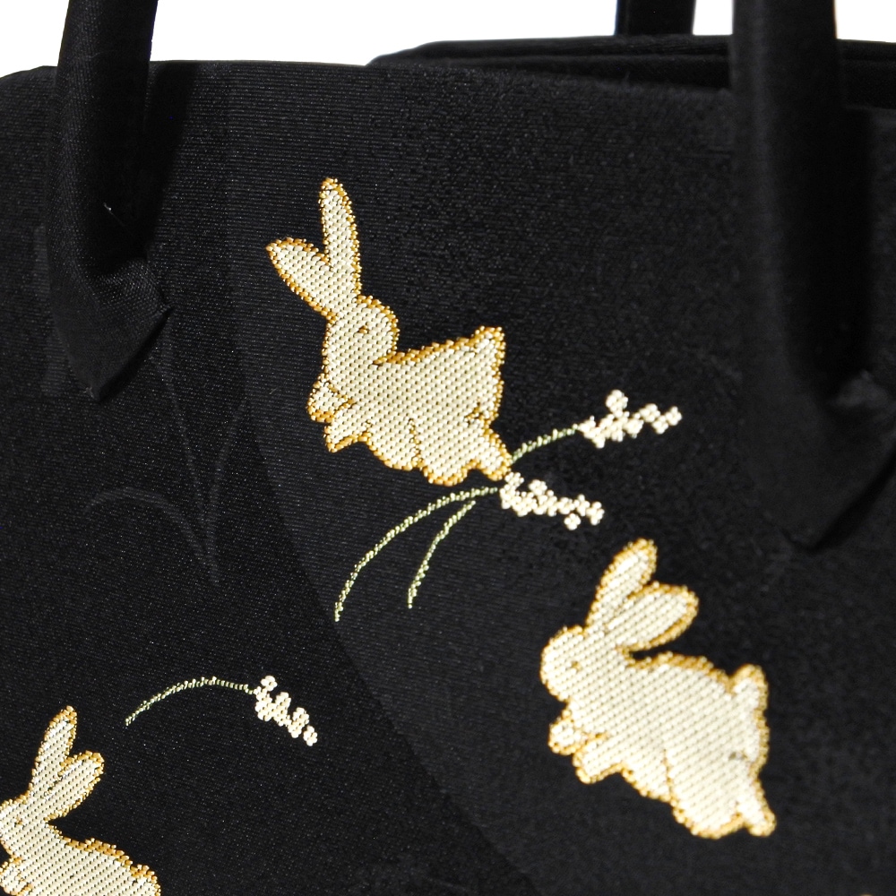 未使用　想屋　ハンドバッグ　うさぎ　刺繍　和装 葵バッグ「うさぎ」｜和装バッグ 着物用ハンドバッグ