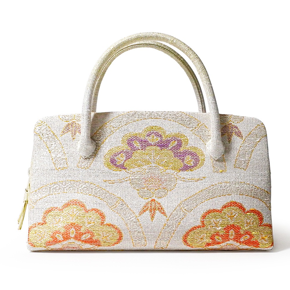 和装用バッグ 金色 花柄（礼装用） Amazon | 和装用バッグ 金襴帯地 金地花柄 着物バッグ 京都 万里