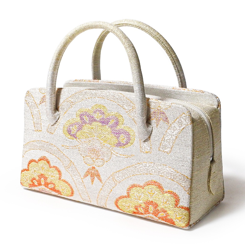 葵バッグ「ねん金綴 青海松笠文」｜和装バッグ 着物用バッグ