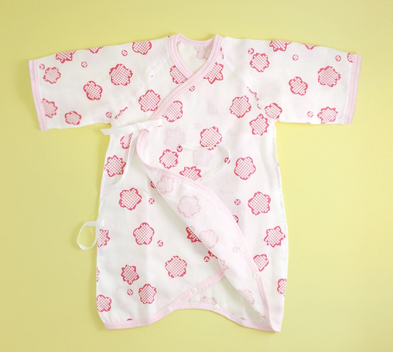 赤ちゃん用ガーゼ肌着 コンビ肌着 りんりん ダブルガーゼ ベビー用品 赤ちゃん用ガーゼ肌着 コンビ肌着 りんりん ダブルガーゼ ベビー用品