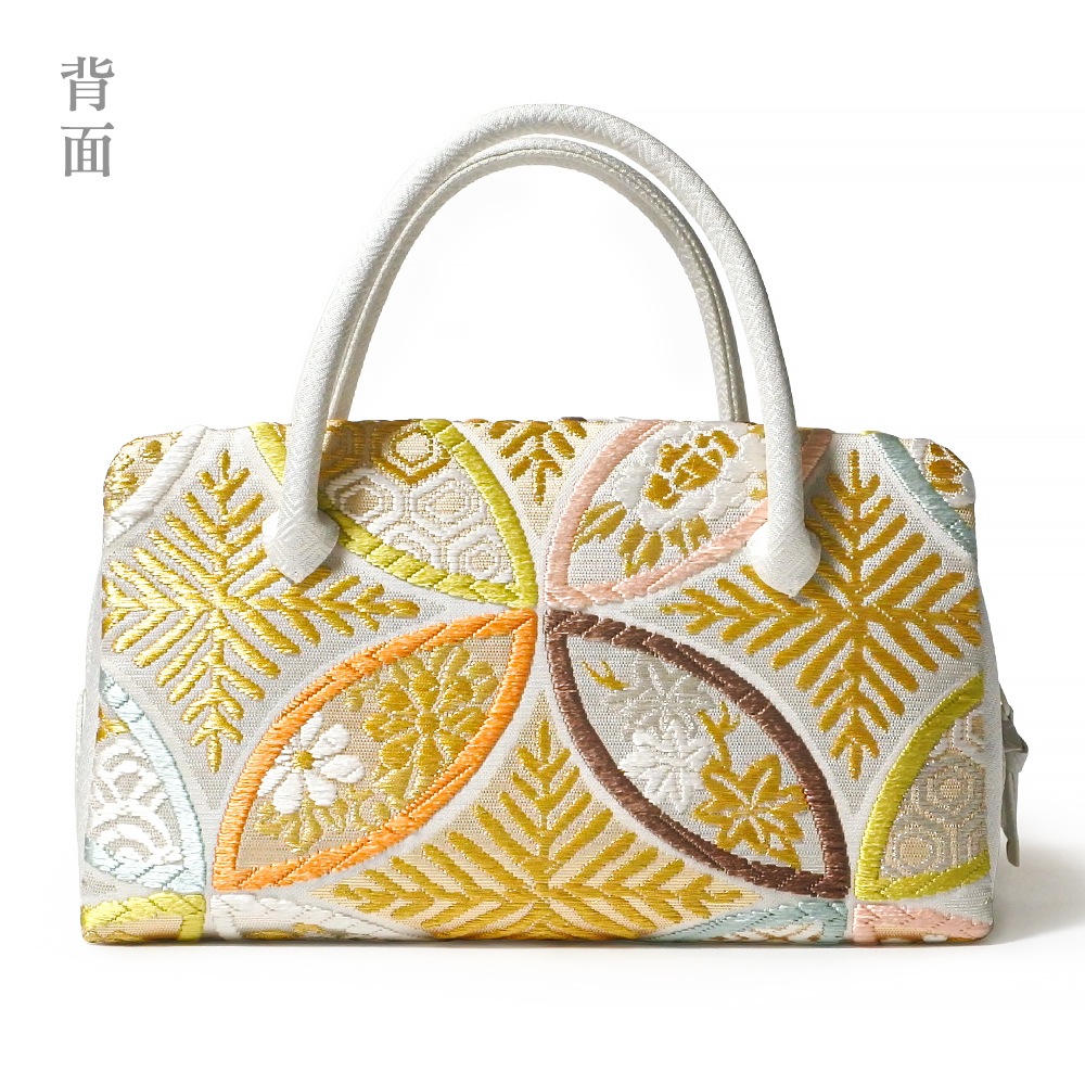 新品未使用★保存袋有★京都井澤屋　葵バッグ★花柄刺繍 和装用ハンドバッグ 葵バッグ「七宝小花文」｜和装バッグ 着物用バッグ