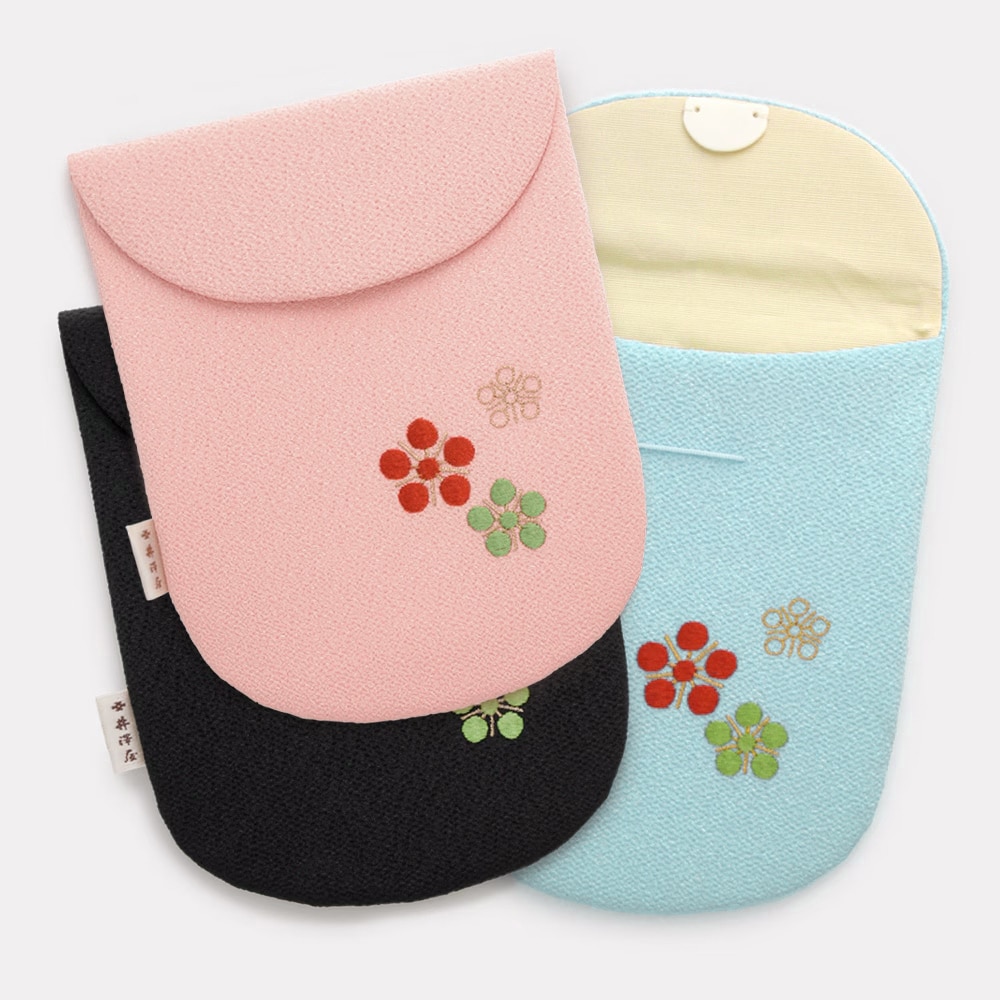 ちりめん刺繍足袋入れ「藤種」｜ちりめん小物 井澤屋