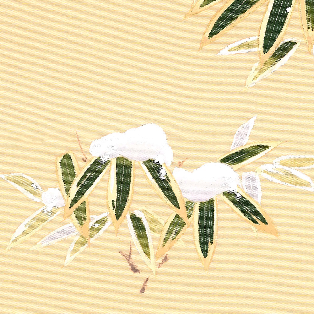 セット　小紋雪持ち柳と流水＋名古屋帯紅白南天 名古屋帯 秀美 十日町友禅 ベージュ 松 松ぼっくり 雪 雪持ち松 正絹