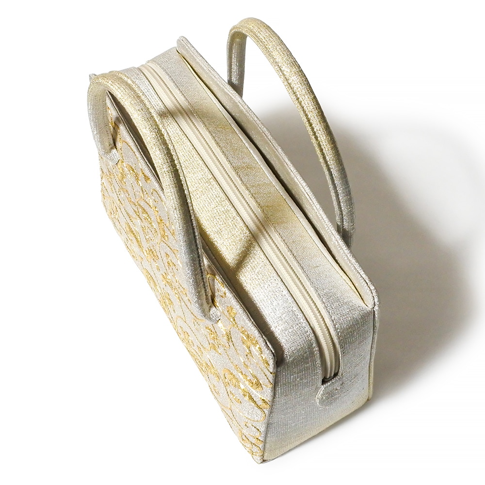 葵バッグ「金駒刺繍 ヨーロッパ唐草」｜和装バッグ 着物用バッグ