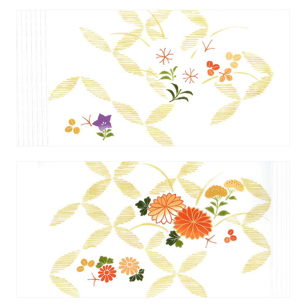 名古屋帯 塩瀬 菊の花模様 金銀彩 淡萌黄色 KO-1237 名古屋帯 塩瀬 菊の花模様 金銀彩 淡萌黄色 KO-1237