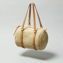 mononogu  WO3-RF  raffia brade Woven drum boston