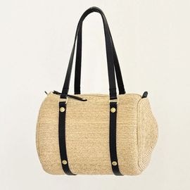 mononogu  WO3-RF  raffia brade Woven drum boston
