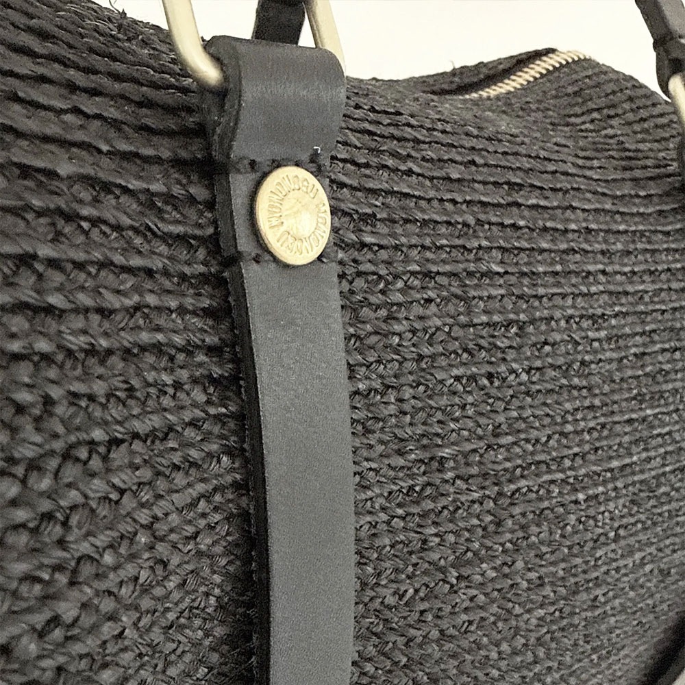 mononogu  WO3-RF  raffia brade Woven drum boston