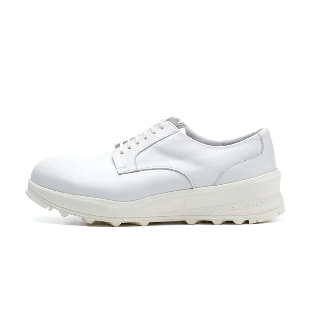 chausser PLAIN TOE DERBY SHOES white