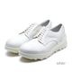 chausser PLAIN TOE DERBY SHOES white