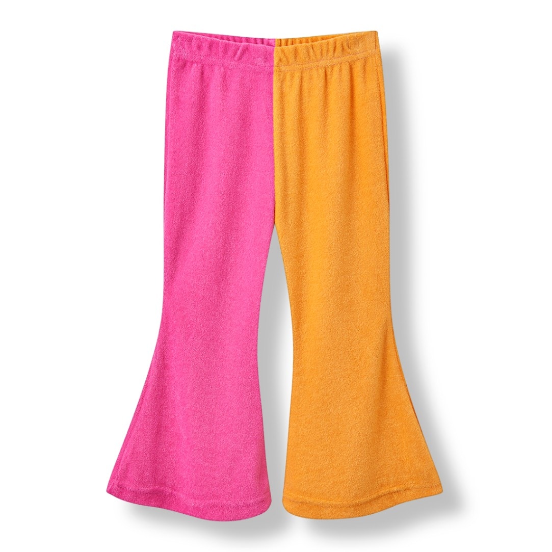 【LUNKA】Bicolor Flare Pants/Pink×Orange