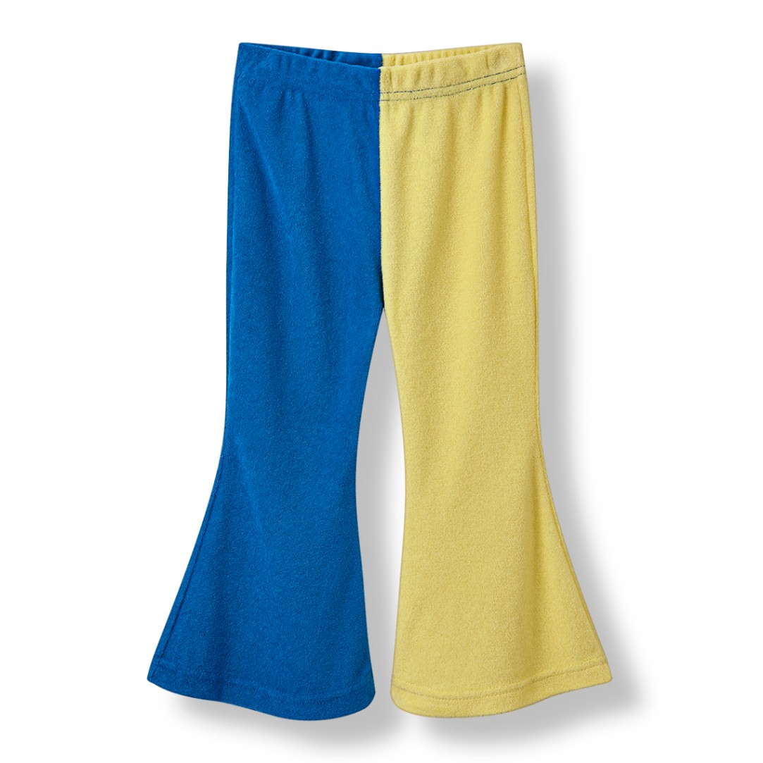 【LUNKA】Bicolor Flare Pants/Blue×Yellow