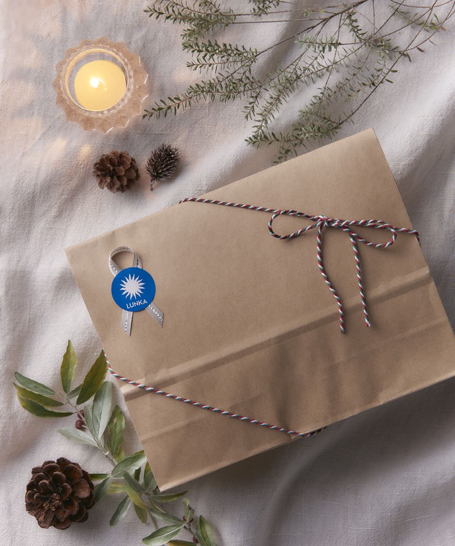 【セルフラッピング】クリスマス・プレゼントキット（ギフトバッグ・リボン・シール付）