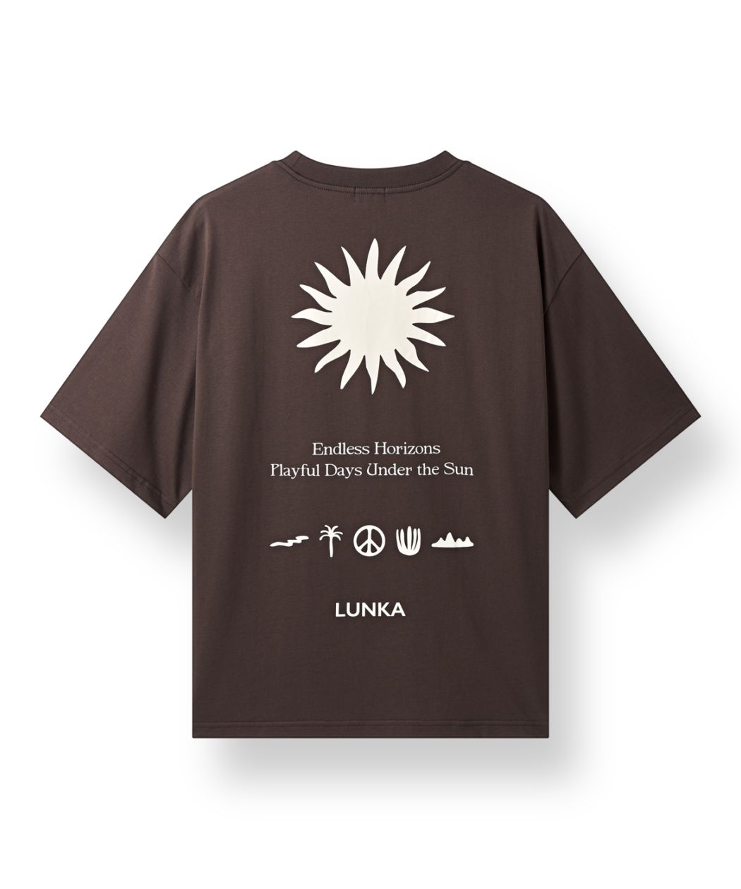 LUNKA Sun Logo T-Shirt(Adult)/Brown