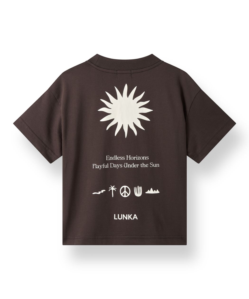 LUNKA Sun Logo T-Shirt(Kids)/Brown