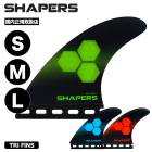 �������ѡ���  �ȥ饤�ե��� ������å� �����եܡ��� AM Core-Lite Thruster Set 3fins �֥�å�/����� �͵��֥��� SHAPERS��168586-22��