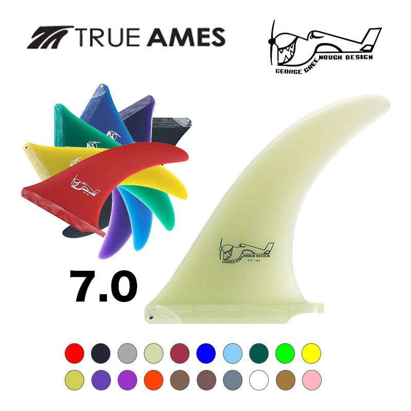 ジョージグリーノ GEORGE GREENOUGH フィン 4A-7.0インチ TRUE AMES トゥルーアムス シングルフィン ロングボード