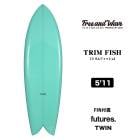ڥڥץ饤ۥեܡ ե 鿴   եå ĥ 5.11 ե ӥʡ ȥեå ̵ jack ꥸʥ ֥ ե꡼ɥ | FREE AND WAVE TRIM FISH 5'11FW0052  (JACK)