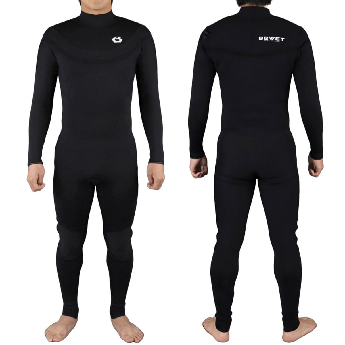 フルスーツ ウェットスーツ ブラック サーフィン ウェットスーツ フルスーツ 3mm メンズ ビーウェット 55