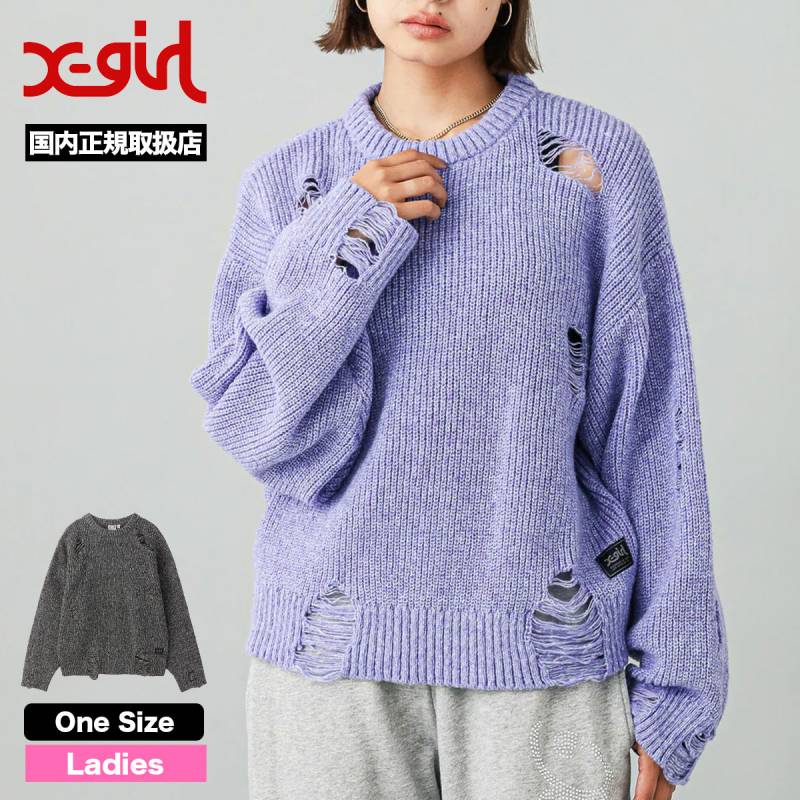 入荷now 買えない 50%OFF サマーセール】エックスガール ニットトップス ミュージシャン