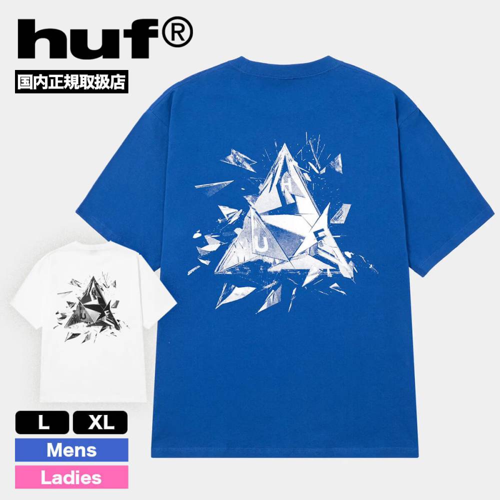 ��20%OFF ���ꥢ��󥹥������HUF �ϥ� ȾµT����� ��� ��ǥ����� �ȥåץ� �ƥ�������� �Хå��ץ��� L XL �������ȥܡ��� �����ܡ� ���������� �͵� �֥��� | AUTO GLASS TEE��TS02413��