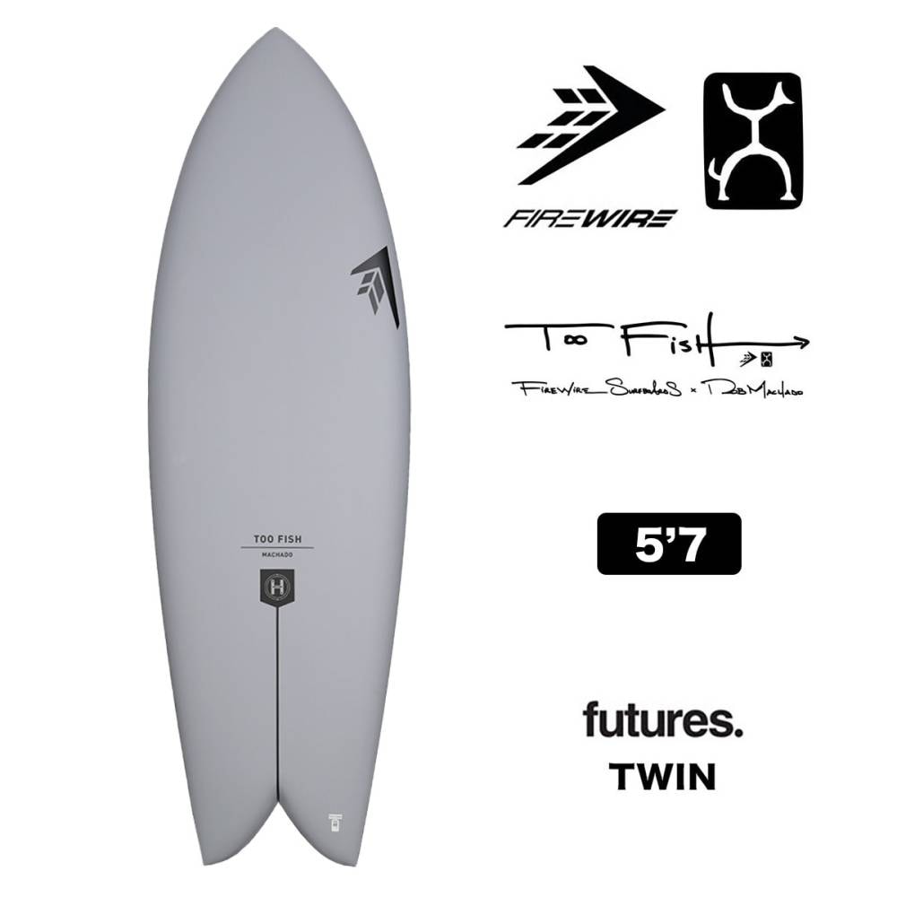 ե䡼磻䡼 եܡ ȥեå 硼ȥܡ 5.7 ֥ޥ ĥե futures ե 졼 谷Ź ͵ǥ Firewire Surfboards | Too Fish Grey 5'7EPS