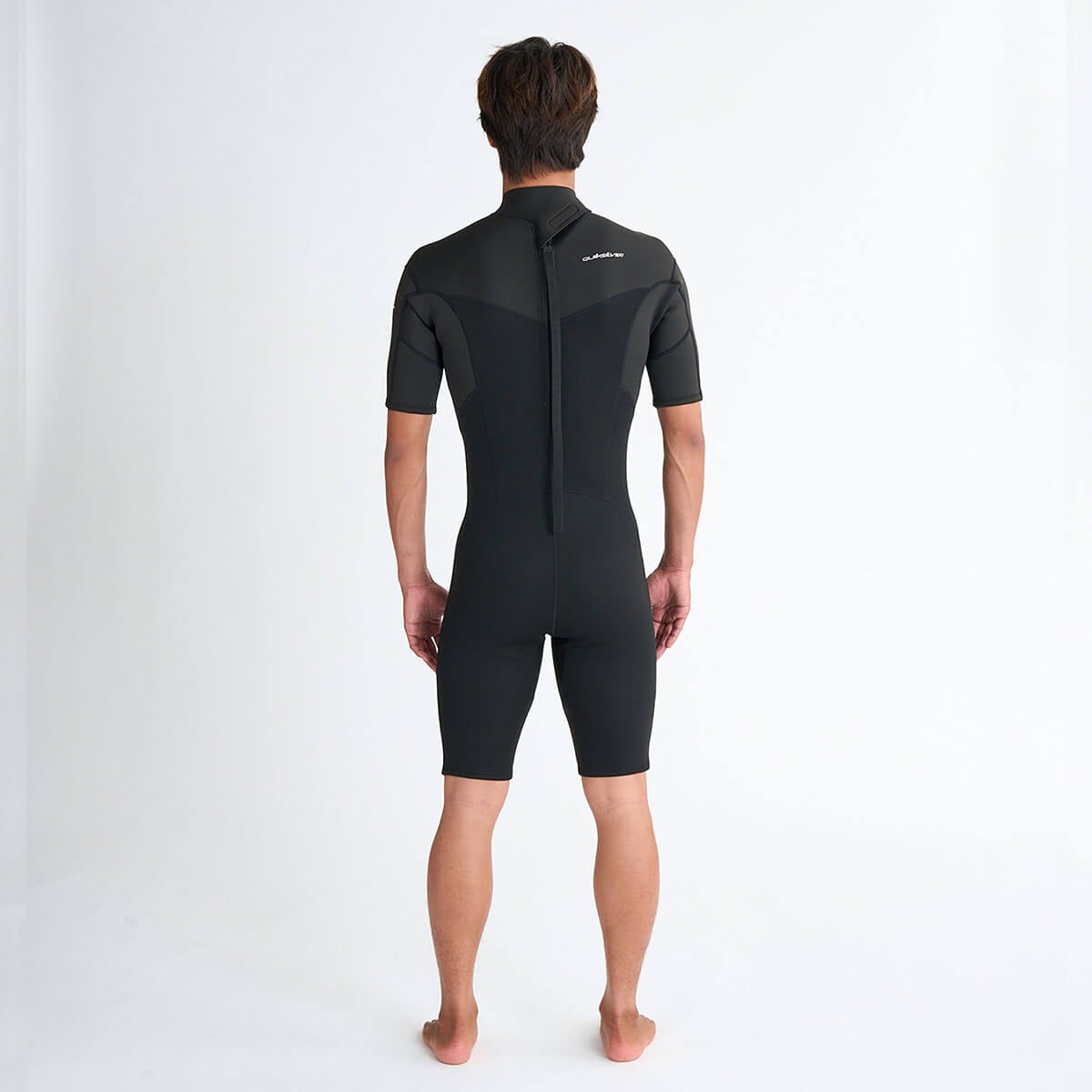 QUIKSILVER ブラック スプリング ウェットスーツ　M クイックシルバー メンズ スプリング ウェットスーツ バック