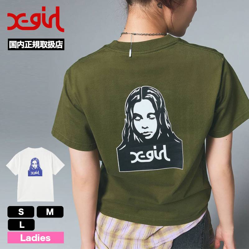 サマーセール】エックスガール 半袖Tシャツ トップス フェイス