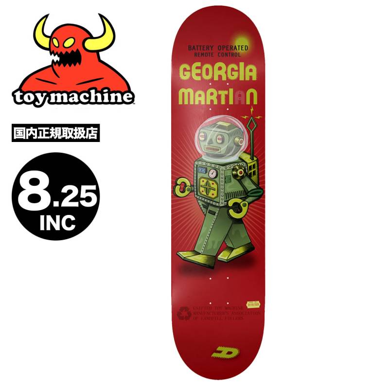 トイマシーン スケートボード スケボー デッキ 8.25inc レッド