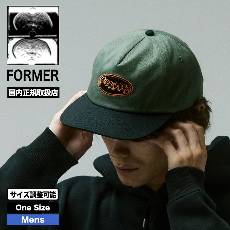 フォーマー メンズ キャップ 帽子 5パネル ロゴ 刺繍 サイズ調整