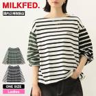 ��30%OFF ������ۥߥ륯�ե��� ��ǥ����� ����T ĹµT����� �ȥåץ� ���ȥ饤�� �ܡ����� ���� ��� ��3�� �͵��֥��� MILKFED. ���� | STRIPED L/S TOP��103253013007��
