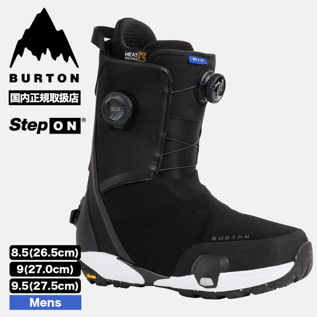 Burton スノーボードブーツ 黒/赤 26センチ BURTON バートン スノーボードブーツ ステップオン メンズ