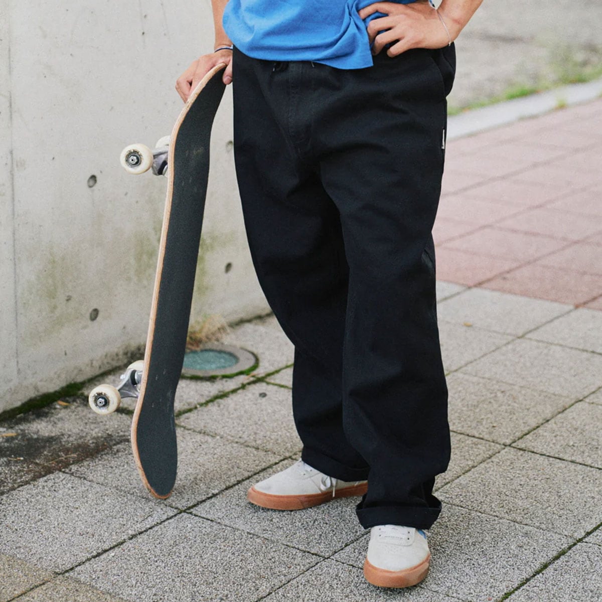 エレメント メンズ パンツ ワイド チノパン ウエストゴム 全2色 M L