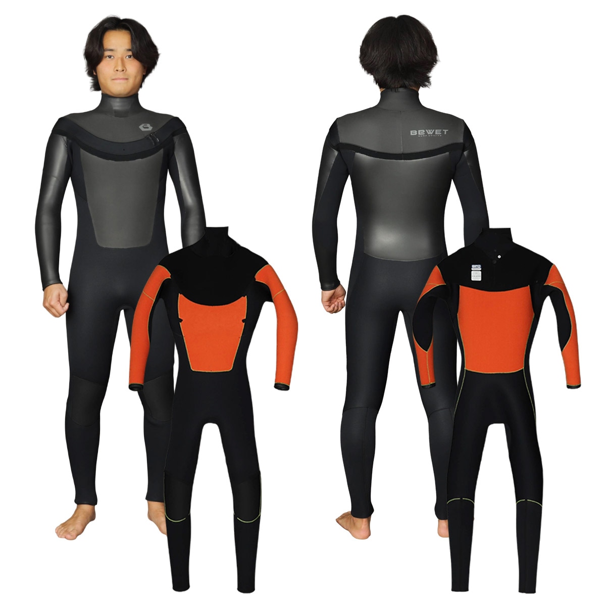 BEWET ビーウェット　5ミリフルスーツ　サイズXL サーフィン ウェットスーツ フルスーツ 5mm メンズ ビーウェット 人気