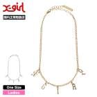 X-GIRL | LOGO AND RHINESTONE NECKLACE��105261054019��