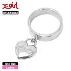 X-GIRL | HEART PADLOCK RING��105261054020��