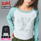 X-girl  | ANGEL AND LOGO RAGLAN L/S BABY TEE��105261013003��