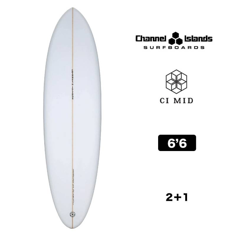 CI MID サーフボード チャンネルアイランズ ミッドレングス 6'6 エッグ