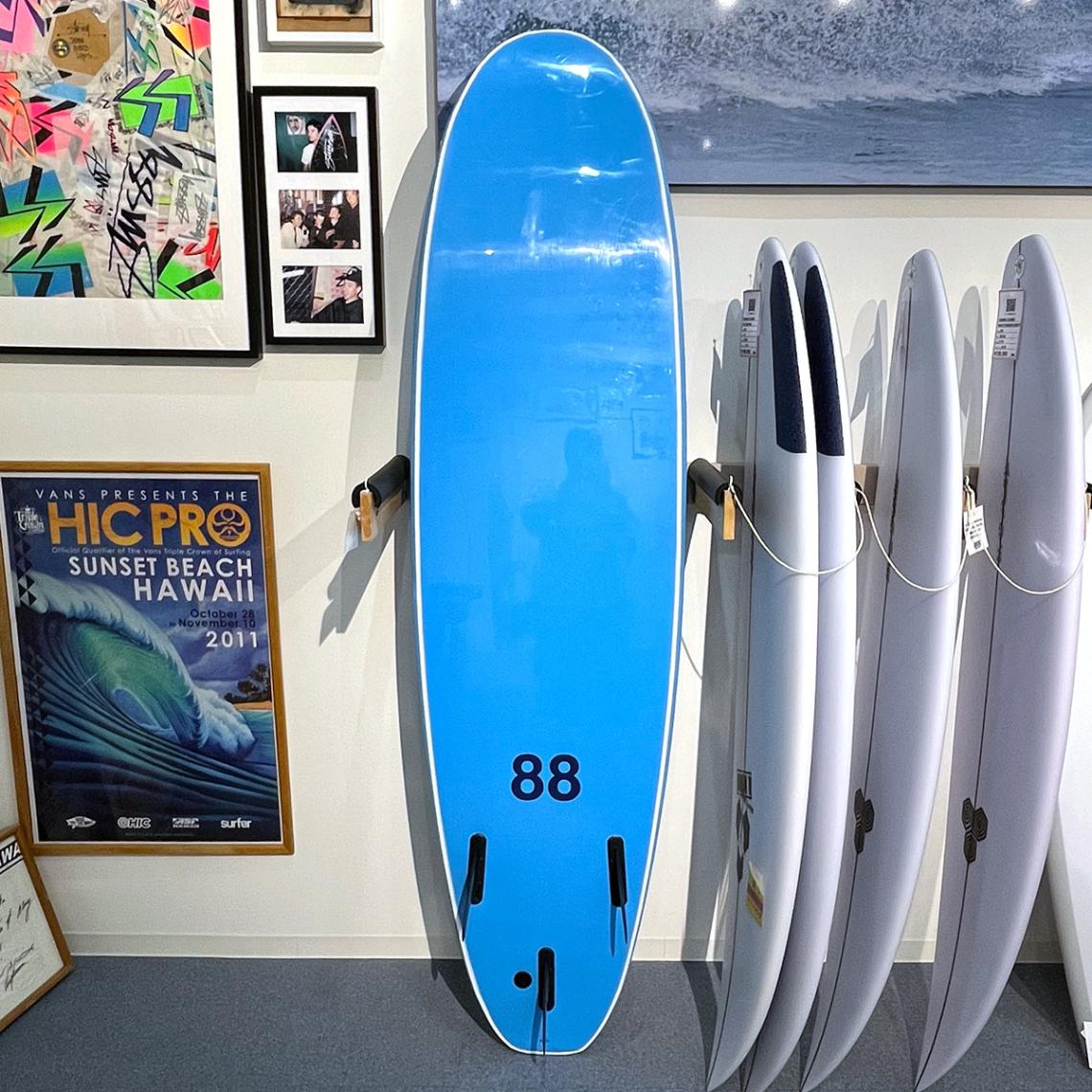 88 ソフトボード 7'0 中古サーフボード TRIフィン FIN・リーシュ付き