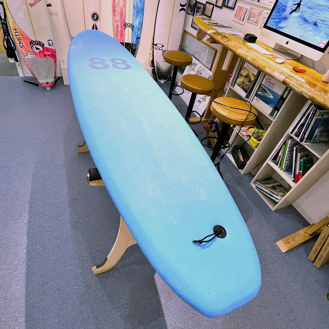 88 ソフトボード 7'0 中古サーフボード TRIフィン FIN・リーシュ付き