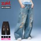 X-GIRL | DISTRESSED BAGGY DENIM PANTS��105262031011��