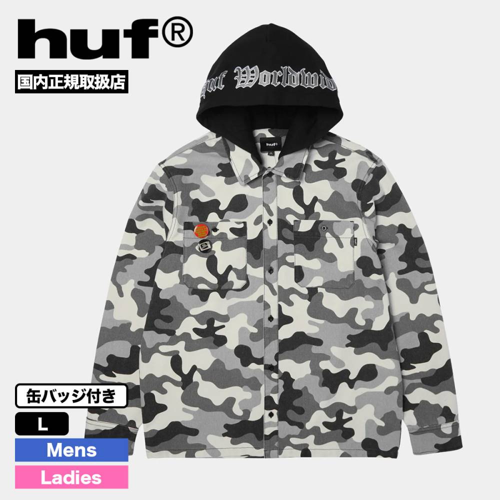 HUF  | OLYMPIA CAMO HOODED OVERSHIRT��BU00289��