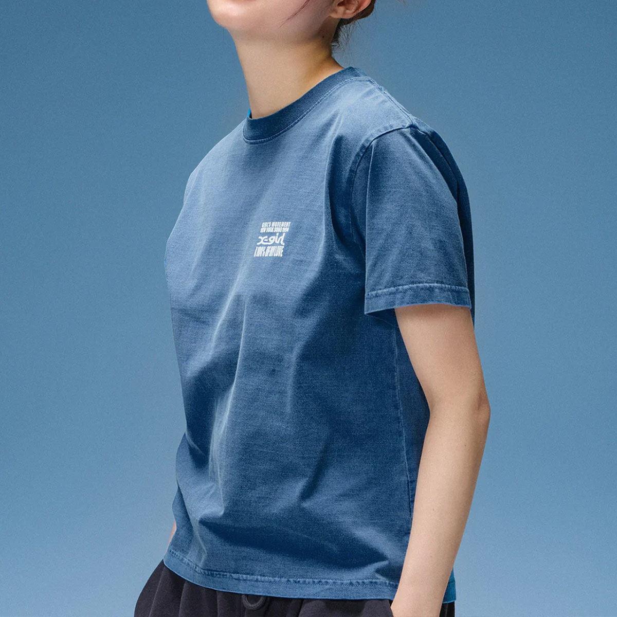 X-GIRL  | FADED HARD COLORS BOX LOGO S/S TEE��105262011034��