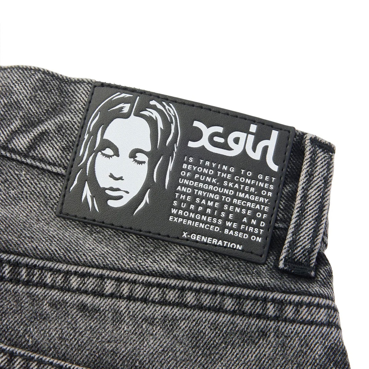 X-GIRL  | EMBLEM POCKET DISTRESSED DENIM SHORTS��105263031008��