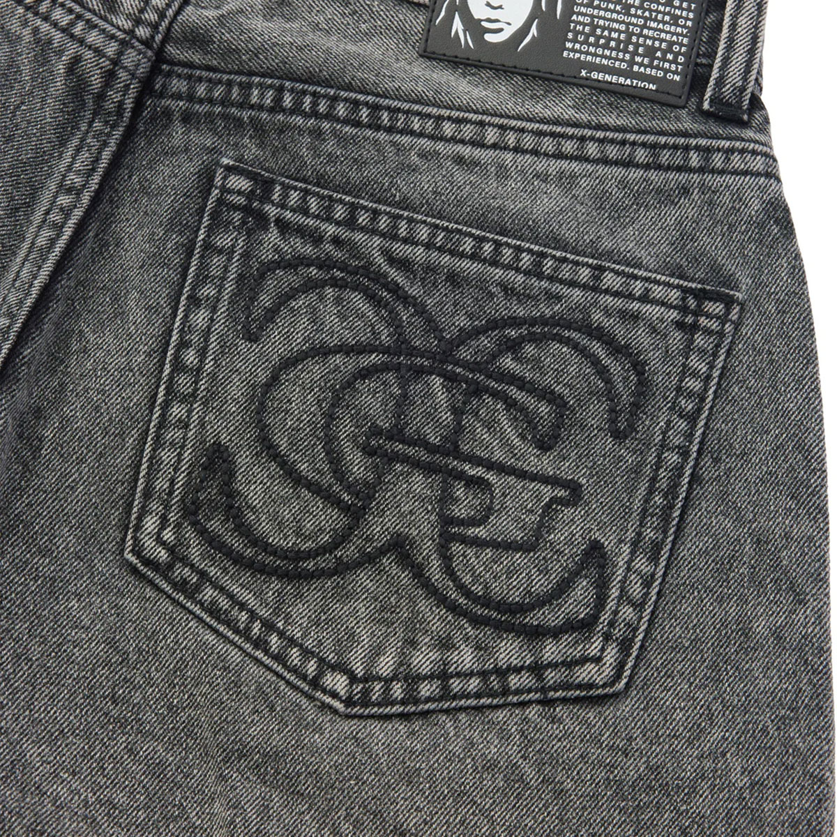 X-GIRL  | EMBLEM POCKET DISTRESSED DENIM SHORTS��105263031008��