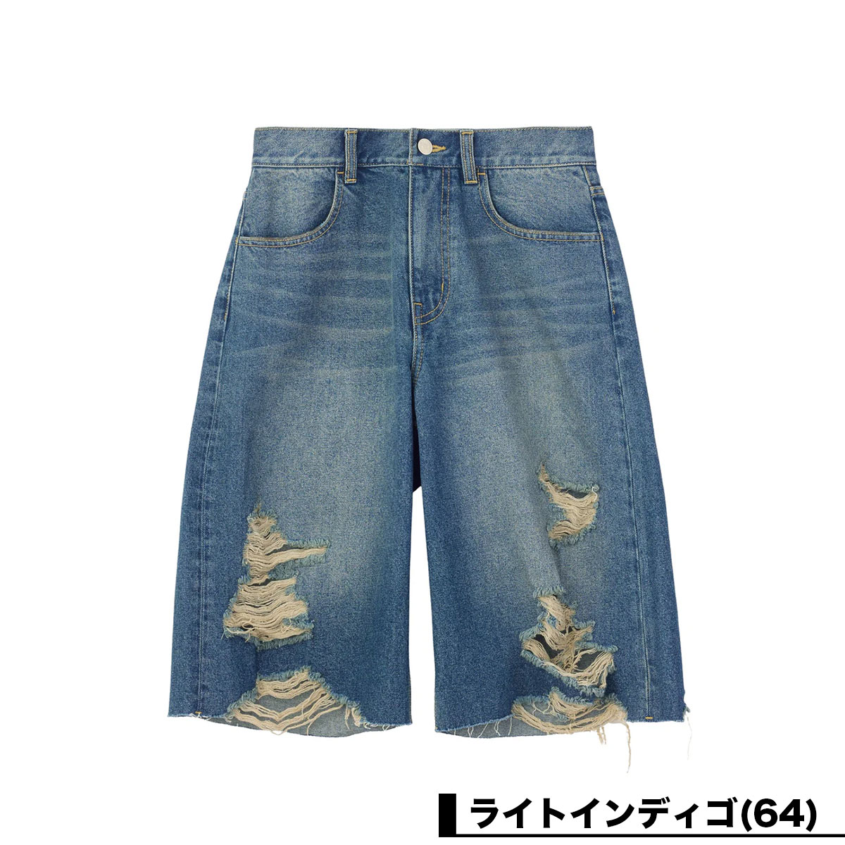 X-GIRL  | EMBLEM POCKET DISTRESSED DENIM SHORTS��105263031008��