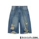 X-GIRL  | EMBLEM POCKET DISTRESSED DENIM SHORTS��105263031008��