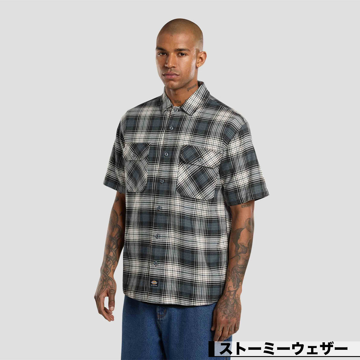 DICKIES �ǥ��å�����  �������ȥܡ��ǥ��� ��� Ⱦµ����� �����å� �ޥ���������������� ���������� �͵��֥��� | MA CHECK WORK SHIRTS��DK0A8674��