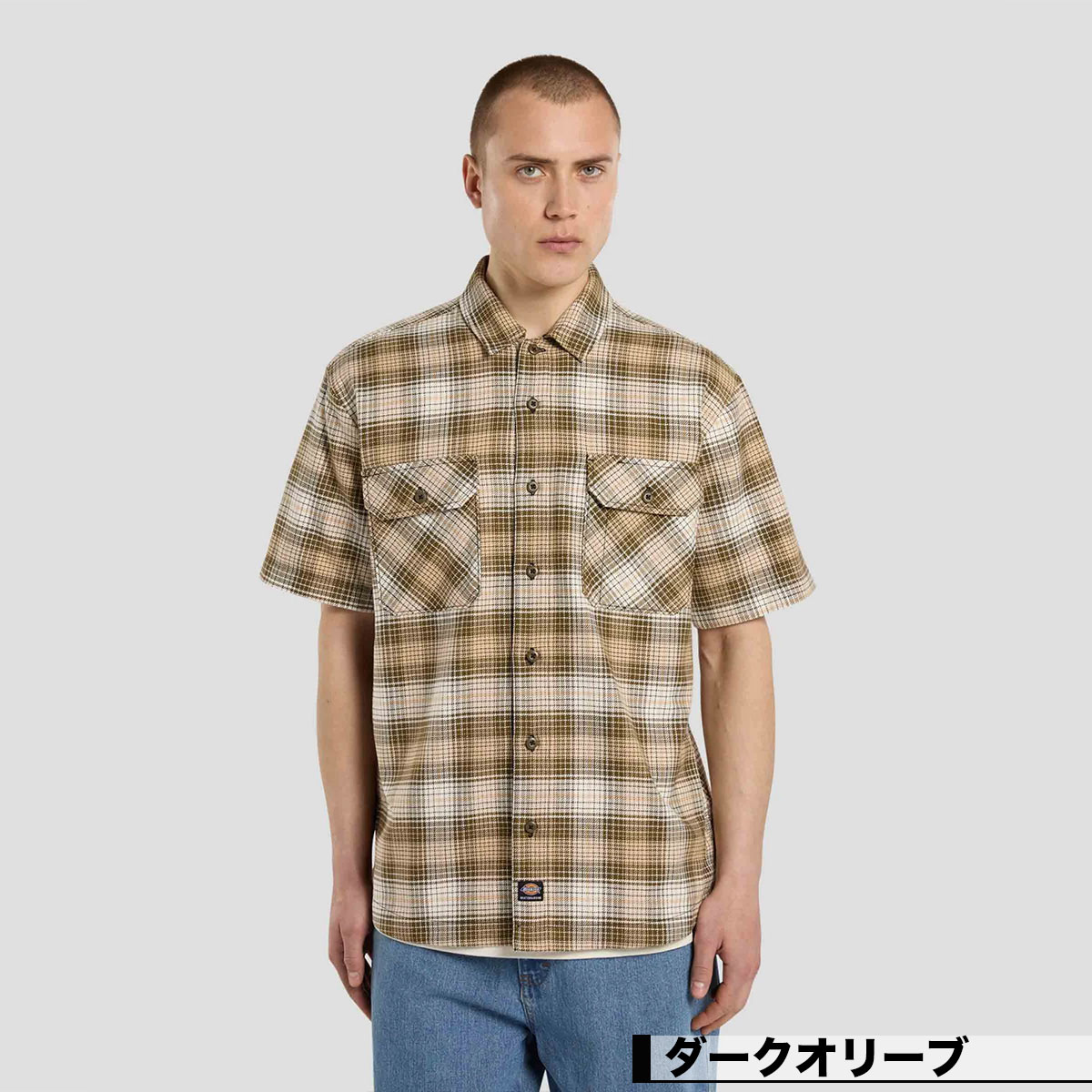DICKIES �ǥ��å�����  �������ȥܡ��ǥ��� ��� Ⱦµ����� �����å� �ޥ���������������� ���������� �͵��֥��� | MA CHECK WORK SHIRTS��DK0A8674��